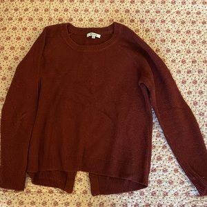 Madewell Open-back Maroon Sweater